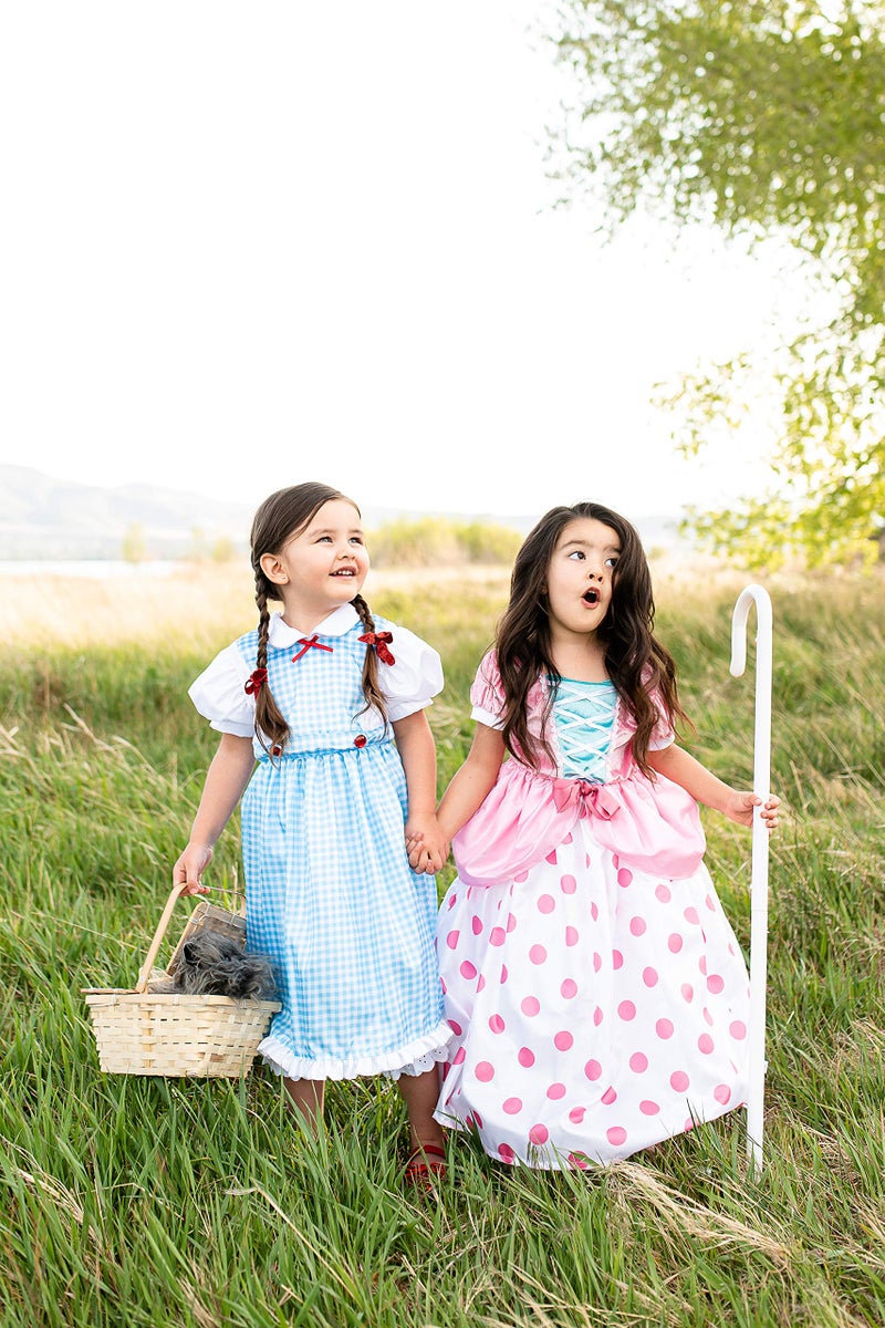 Little Adventures Bo Peep Dress up Costume (Medium) - Machine Washable Child Pretend Play and Party Dress with No Glitter - Image 3